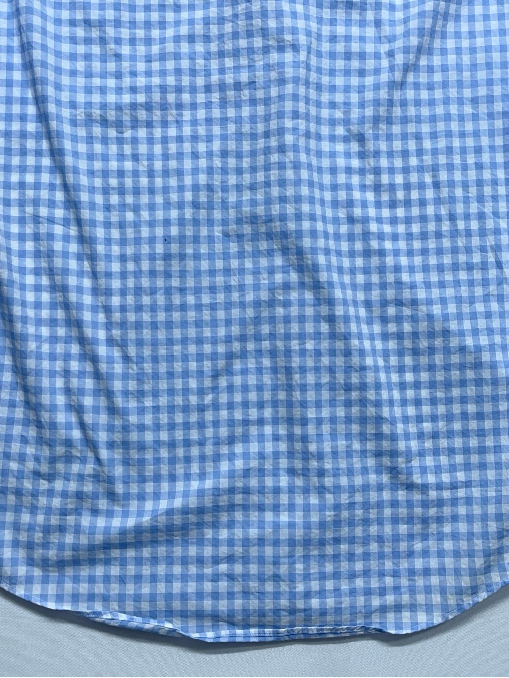 Ann Mashburn Popover Shirt Womens Small Blue Long Sleeve Gingham Poplin - Picture 13 of 16